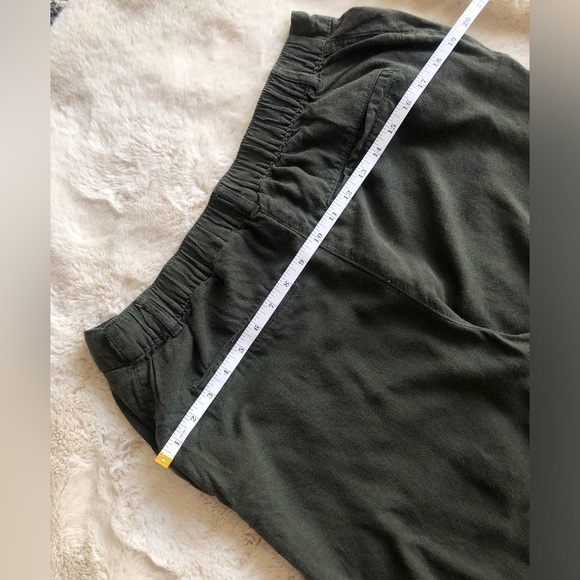 H&M LINEN-BLEND PANTS large size khaki color linen - Picture 13 of 14